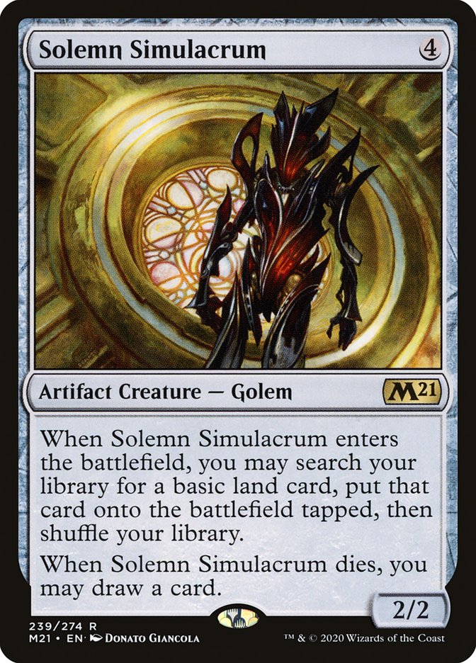 Solemn Simulacrum [Core Set 2021] MTG Single Magic: The Gathering | Red Claw Gaming