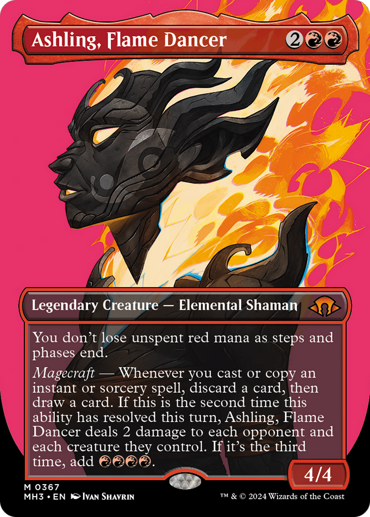 Ashling, Flame Dancer (Borderless) [Modern Horizons 3] MTG Single Magic: The Gathering | Red Claw Gaming