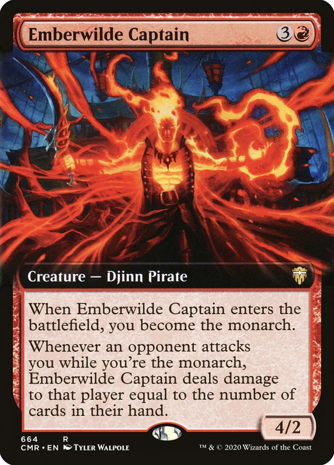 Emberwilde Captain (Extended Art) [Commander Legends] MTG Single Magic: The Gathering | Red Claw Gaming