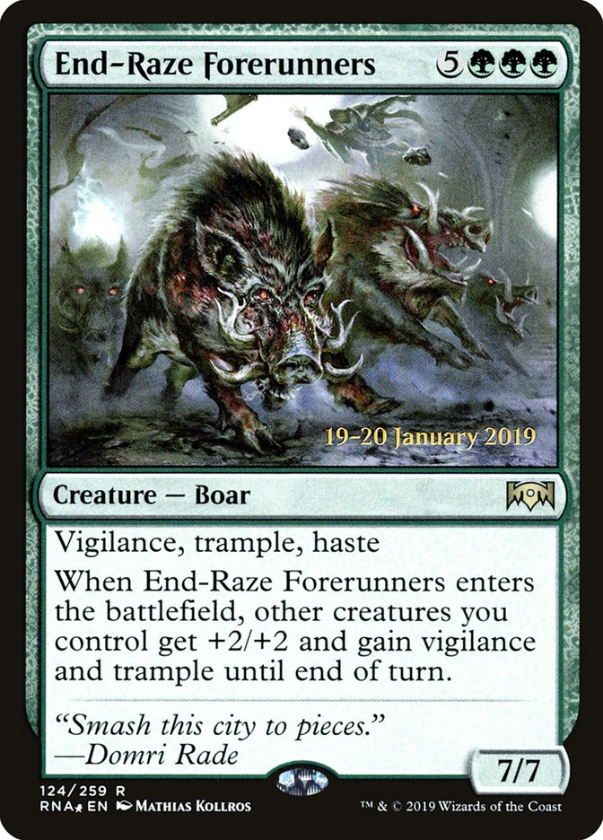 End-Raze Forerunners [Ravnica Allegiance Prerelease Promos] MTG Single Magic: The Gathering | Red Claw Gaming