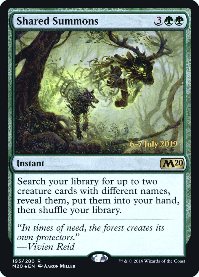 Shared Summons [Core Set 2020 Prerelease Promos] MTG Single Magic: The Gathering | Red Claw Gaming