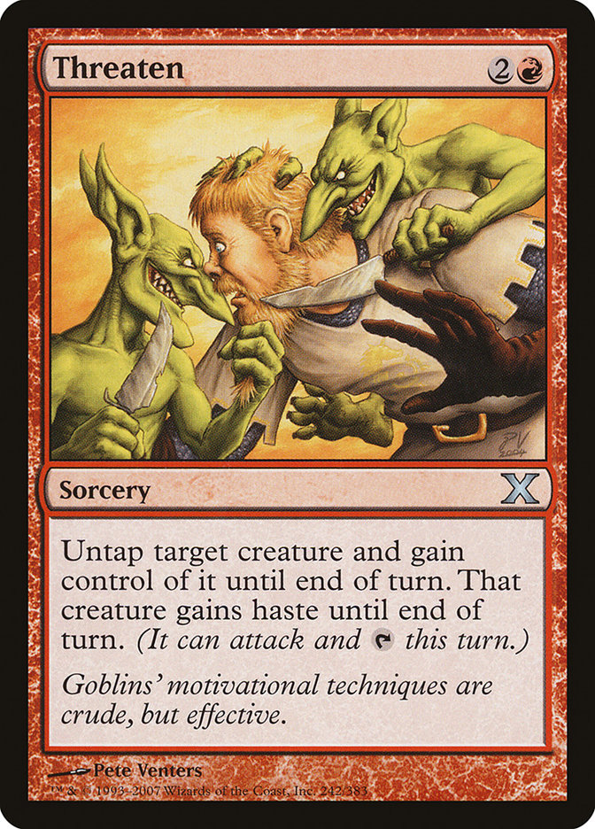 Threaten [Tenth Edition] MTG Single Magic: The Gathering | Red Claw Gaming