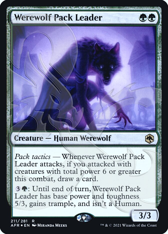 Werewolf Pack Leader (Ampersand Promo) [Dungeons & Dragons: Adventures in the Forgotten Realms Promos] MTG Single Magic: The Gathering | Red Claw Gaming