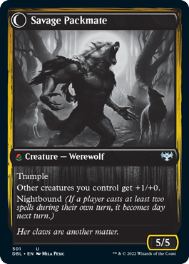 Child of the Pack // Savage Packmate [Innistrad: Double Feature] MTG Single Magic: The Gathering | Red Claw Gaming