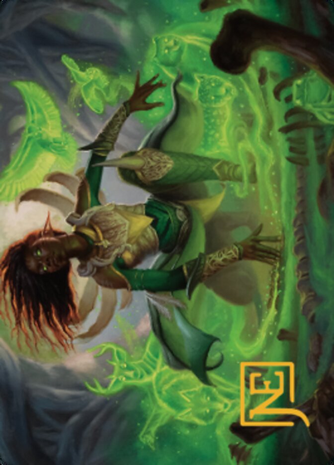 Fauna Shaman Art Card (Gold-Stamped Signature) [The Brothers' War Art Series] MTG Single Magic: The Gathering | Red Claw Gaming