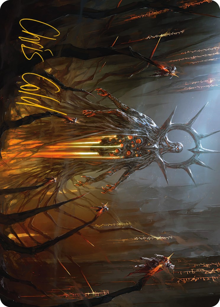 Solphim, Mayhem Dominus Art Card (Gold-Stamped Signature) [Phyrexia: All Will Be One Art Series] MTG Single Magic: The Gathering | Red Claw Gaming