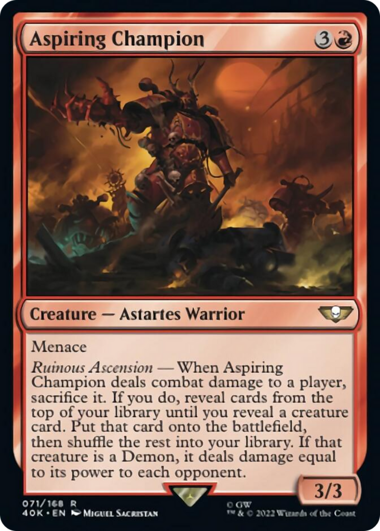 Aspiring Champion [Warhammer 40,000] MTG Single Magic: The Gathering | Red Claw Gaming