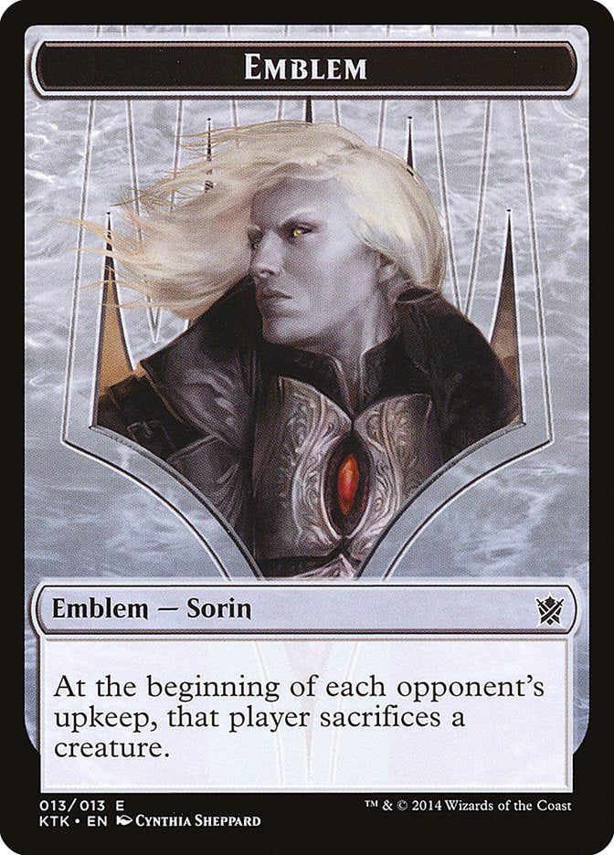 Sorin, Solemn Visitor Emblem [Khans of Tarkir Tokens] MTG Single Magic: The Gathering | Red Claw Gaming