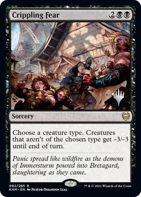 Crippling Fear (Promo Pack) [Kaldheim Promos] MTG Single Magic: The Gathering | Red Claw Gaming