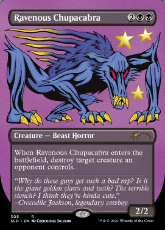 Ravenous Chupacabra (Borderless) (Foil Etched) [Secret Lair Drop Series] MTG Single Magic: The Gathering | Red Claw Gaming