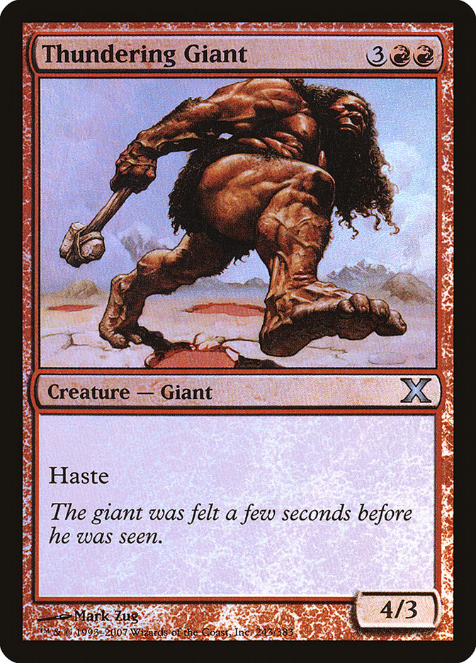 Thundering Giant (Premium Foil) [Tenth Edition] MTG Single Magic: The Gathering | Red Claw Gaming