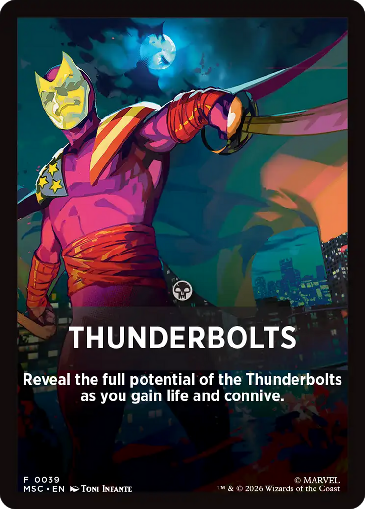 Thunderbolts Theme Card [Marvel Super Heroes Commander] | Red Claw Gaming