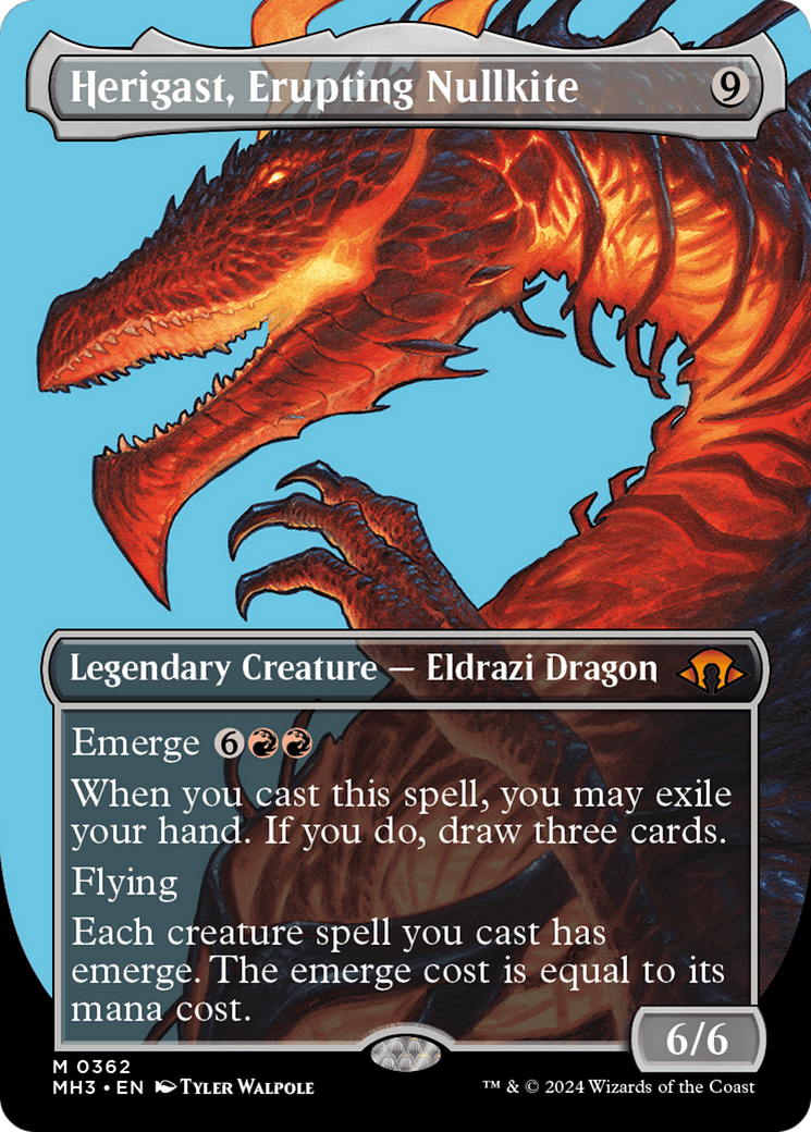 Herigast, Erupting Nullkite (Borderless) [Modern Horizons 3] MTG Single Magic: The Gathering    | Red Claw Gaming