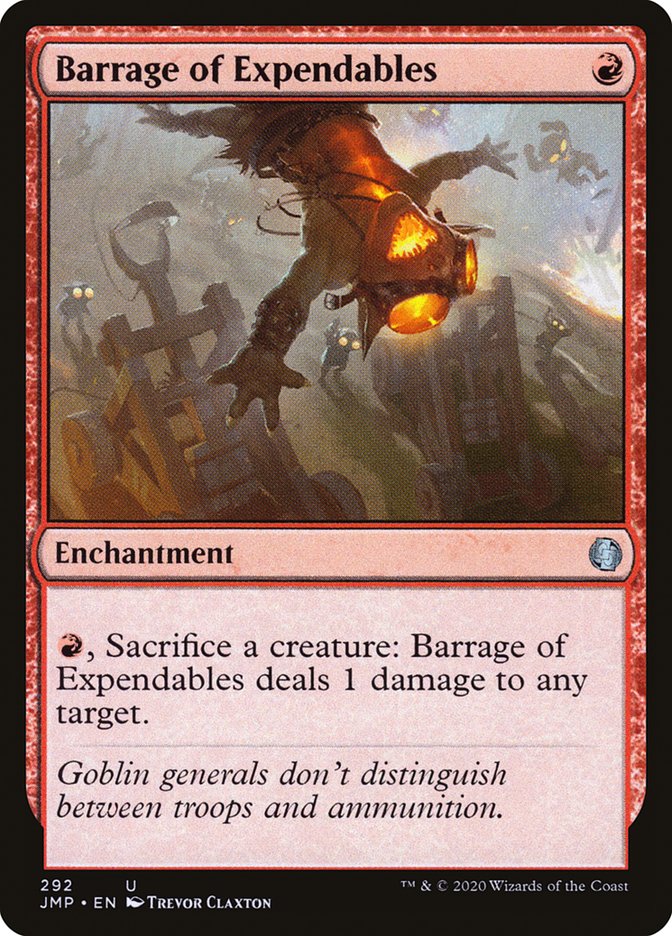 Barrage of Expendables [Jumpstart] MTG Single Magic: The Gathering | Red Claw Gaming