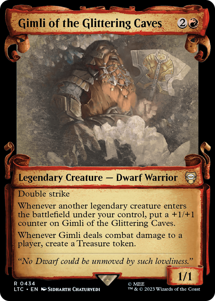 Gimli of the Glittering Caves [The Lord of the Rings: Tales of Middle-Earth Commander Showcase Scrolls] MTG Single Magic: The Gathering | Red Claw Gaming
