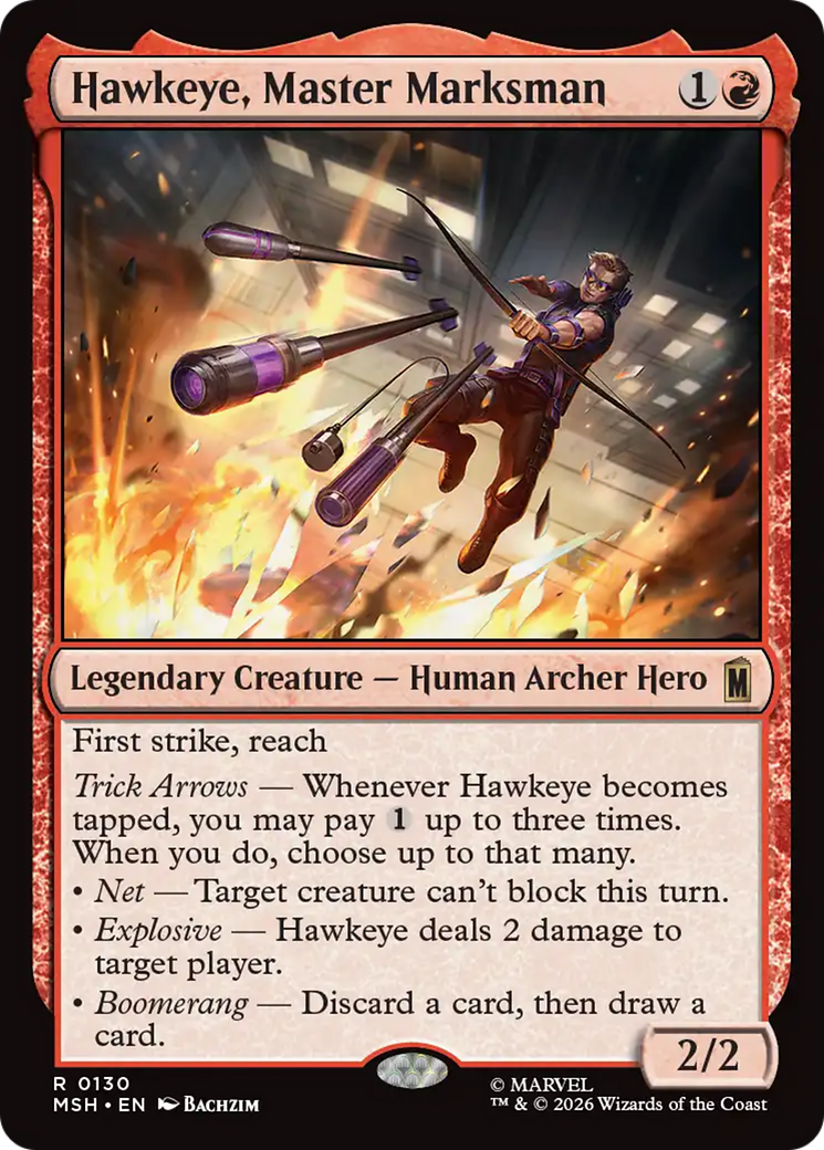 Hawkeye, Master Marksman [Marvel Super Heroes] MTG Single Magic: The Gathering | Red Claw Gaming