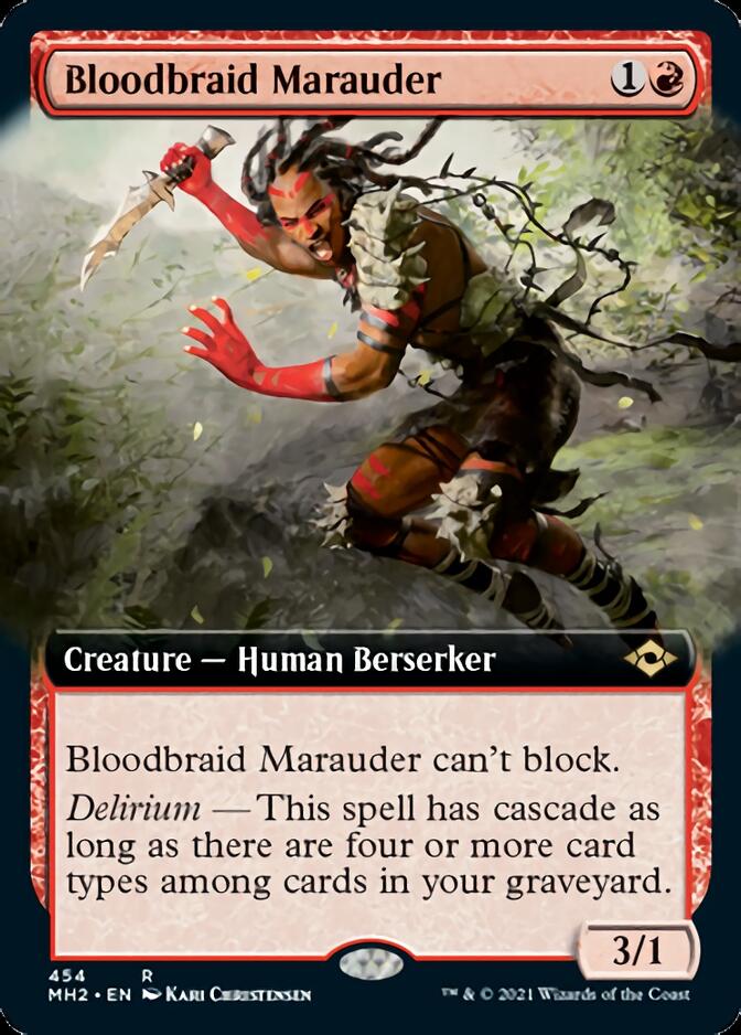 Bloodbraid Marauder (Extended Art) [Modern Horizons 2] MTG Single Magic: The Gathering | Red Claw Gaming