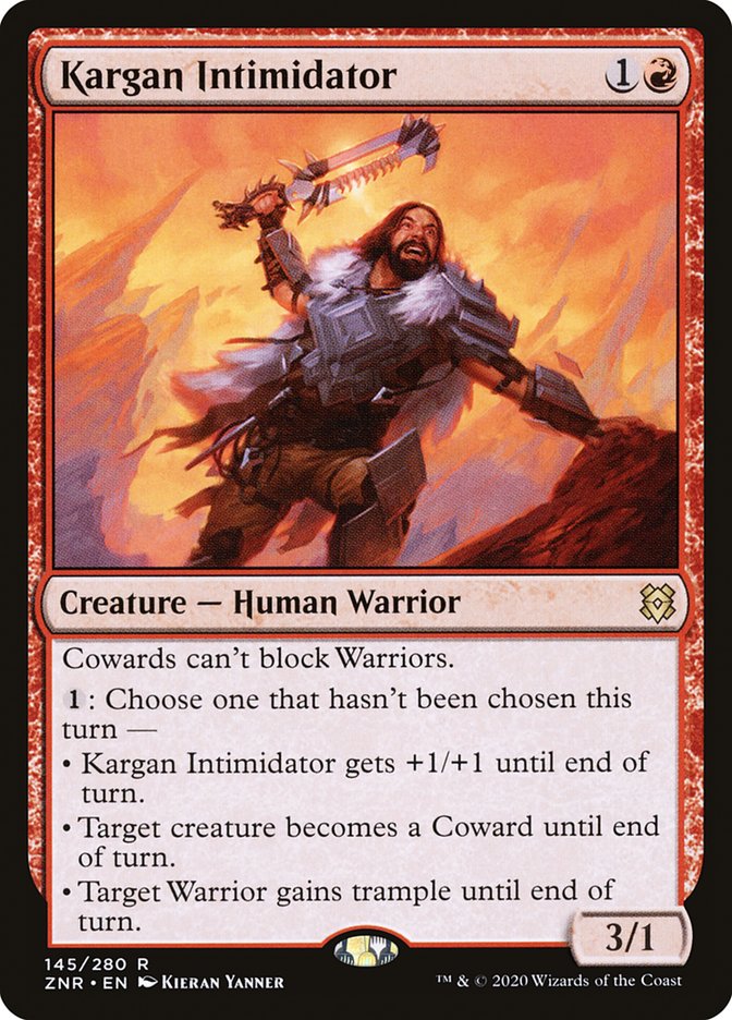 Kargan Intimidator [Zendikar Rising] MTG Single Magic: The Gathering | Red Claw Gaming