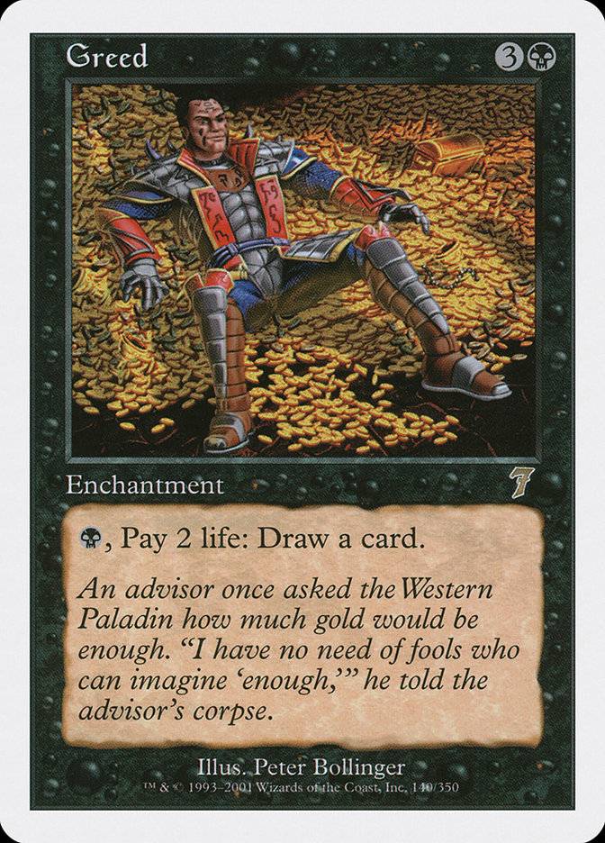 Greed [Seventh Edition] MTG Single Magic: The Gathering | Red Claw Gaming