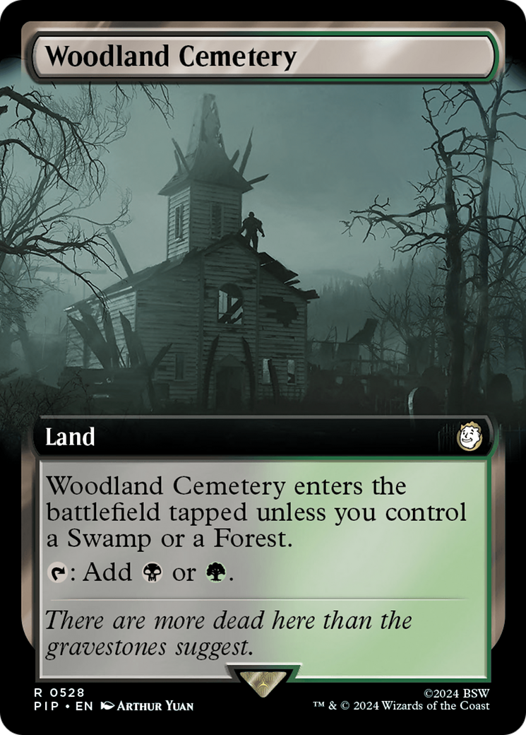 Woodland Cemetery (Extended Art) [Fallout] MTG Single Magic: The Gathering | Red Claw Gaming