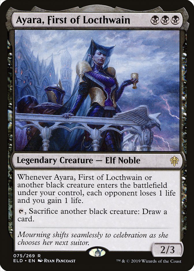 Ayara, First of Locthwain [Throne of Eldraine] MTG Single Magic: The Gathering | Red Claw Gaming