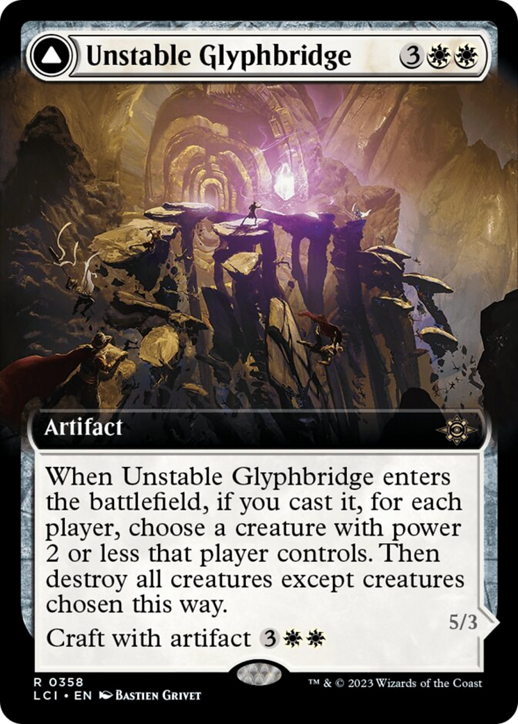 Unstable Glyphbridge // Sandswirl Wanderglyph (Extended Art) [The Lost Caverns of Ixalan] MTG Single Magic: The Gathering | Red Claw Gaming