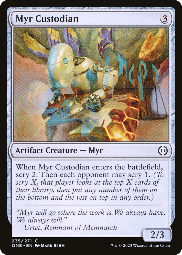 Myr Custodian [Phyrexia: All Will Be One] MTG Single Magic: The Gathering | Red Claw Gaming