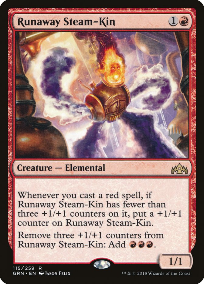 Runaway Steam-Kin (Promo Pack) [Guilds of Ravnica Promos] MTG Single Magic: The Gathering | Red Claw Gaming