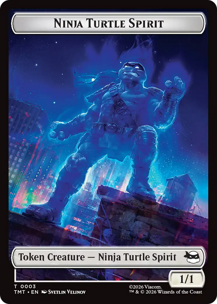 Ninja Turtle Spirit // Food Double-Sided Token [Teenage Mutant Ninja Turtles Tokens] MTG Single Magic: The Gathering | Red Claw Gaming