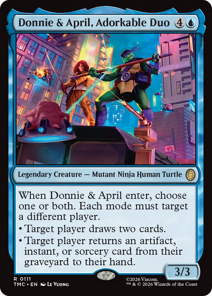 Donnie & April, Adorkable Duo [Teenage Mutant Ninja Turtles Commander] MTG Single Magic: The Gathering | Red Claw Gaming