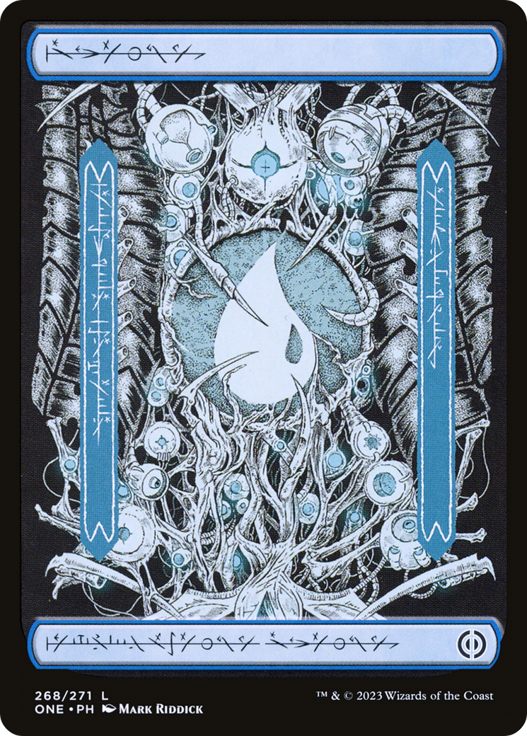 Island (268) (Phyrexian) [Phyrexia: All Will Be One] MTG Single Magic: The Gathering | Red Claw Gaming