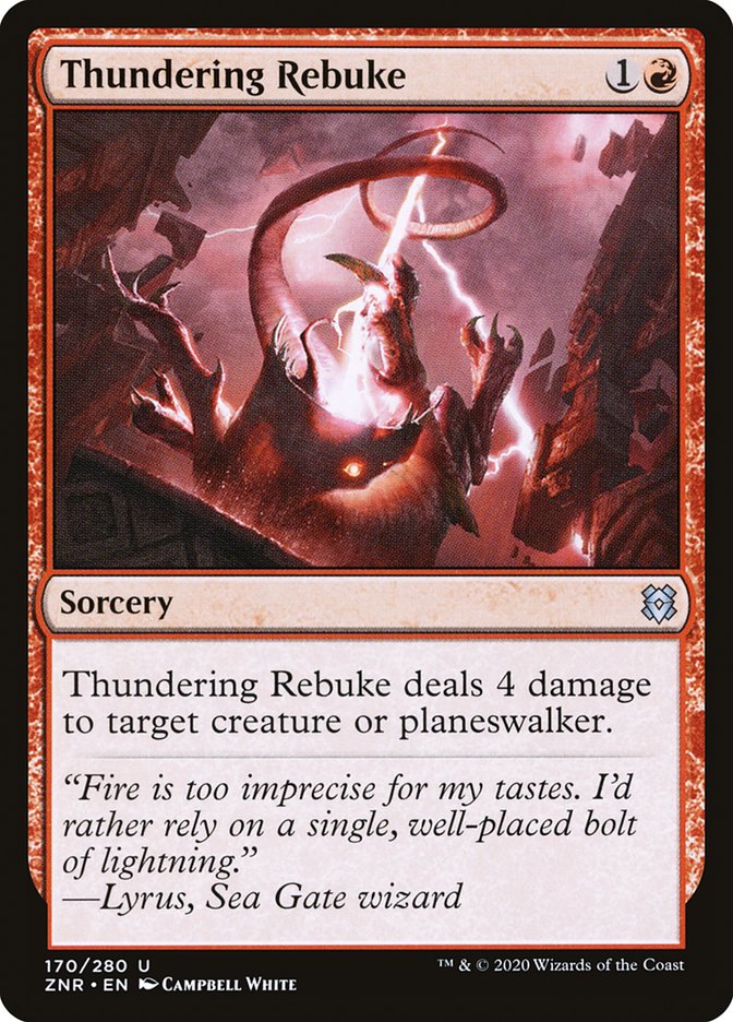 Thundering Rebuke [Zendikar Rising] MTG Single Magic: The Gathering | Red Claw Gaming