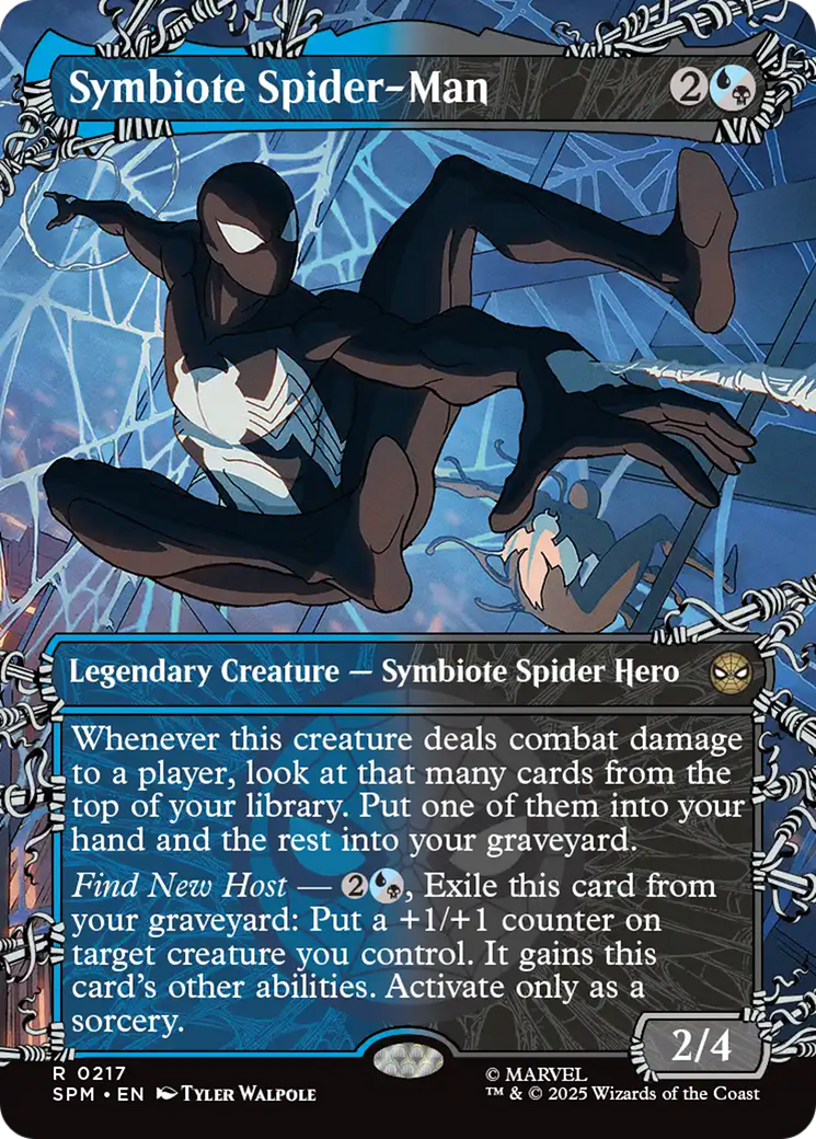 Symbiote Spider-Man (Borderless) [Marvel's Spider-Man] MTG Single Magic: The Gathering | Red Claw Gaming