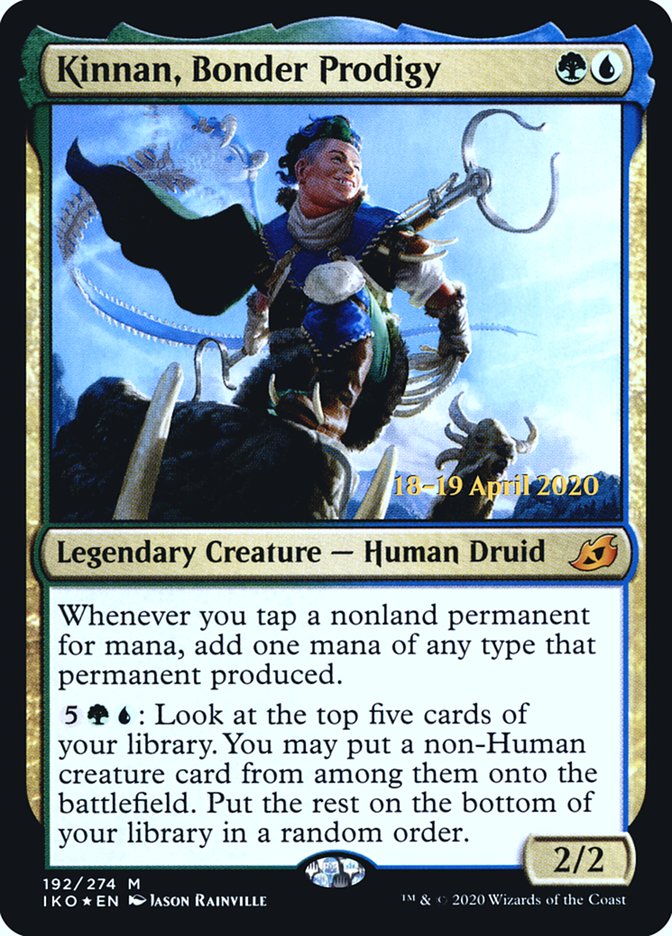 Kinnan, Bonder Prodigy [Ikoria: Lair of Behemoths Prerelease Promos] MTG Single Magic: The Gathering | Red Claw Gaming