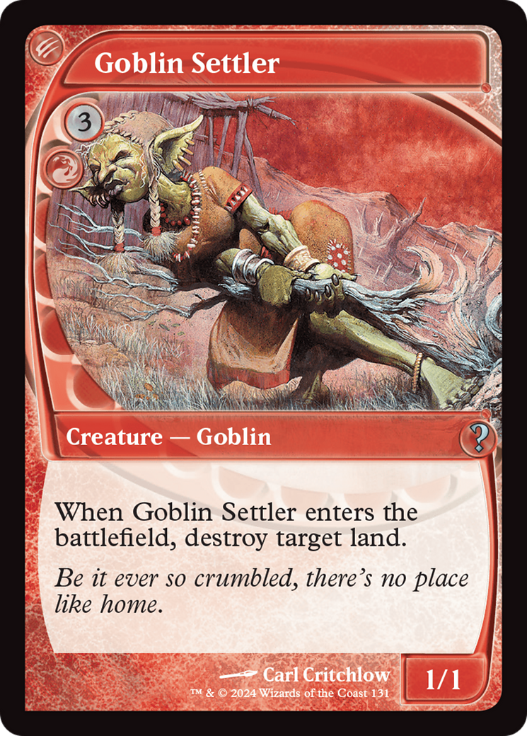 Goblin Settler (Future Sight) [Mystery Booster 2] MTG Single Magic: The Gathering | Red Claw Gaming