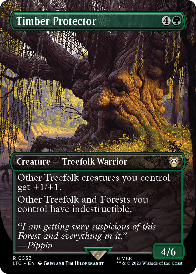 Timber Protector (Borderless) [The Lord of the Rings: Tales of Middle-Earth Commander] MTG Single Magic: The Gathering | Red Claw Gaming