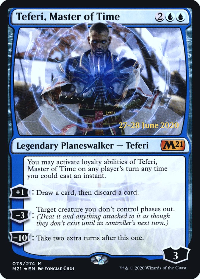 Teferi, Master of Time (75) [Core Set 2021 Prerelease Promos] MTG Single Magic: The Gathering | Red Claw Gaming