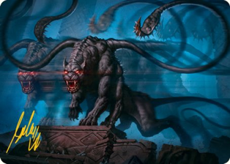 Displacer Beast Art Card (Gold-Stamped Signature) [Dungeons & Dragons: Adventures in the Forgotten Realms Art Series] MTG Single Magic: The Gathering | Red Claw Gaming