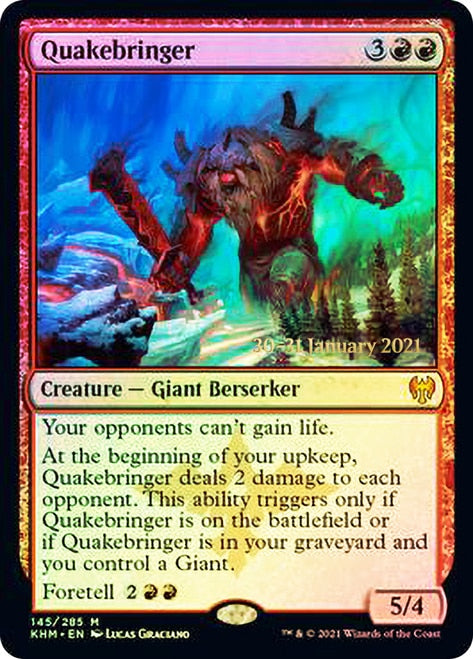 Quakebringer [Kaldheim Prerelease Promos] MTG Single Magic: The Gathering | Red Claw Gaming