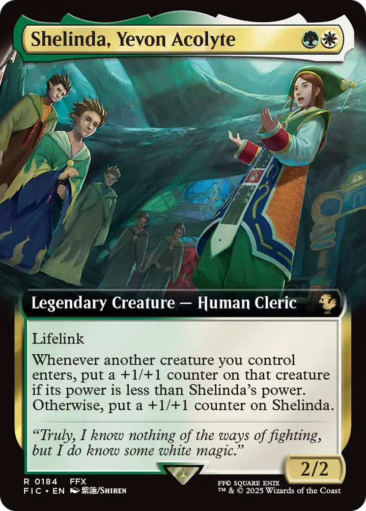 Shelinda, Yevon Acolyte (Extended Art) [FINAL FANTASY Commander] MTG Single Magic: The Gathering | Red Claw Gaming