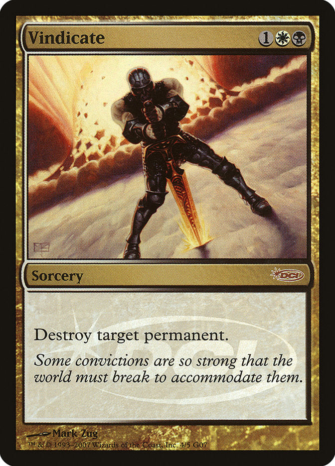 Vindicate [Judge Gift Cards 2007] MTG Single Magic: The Gathering | Red Claw Gaming