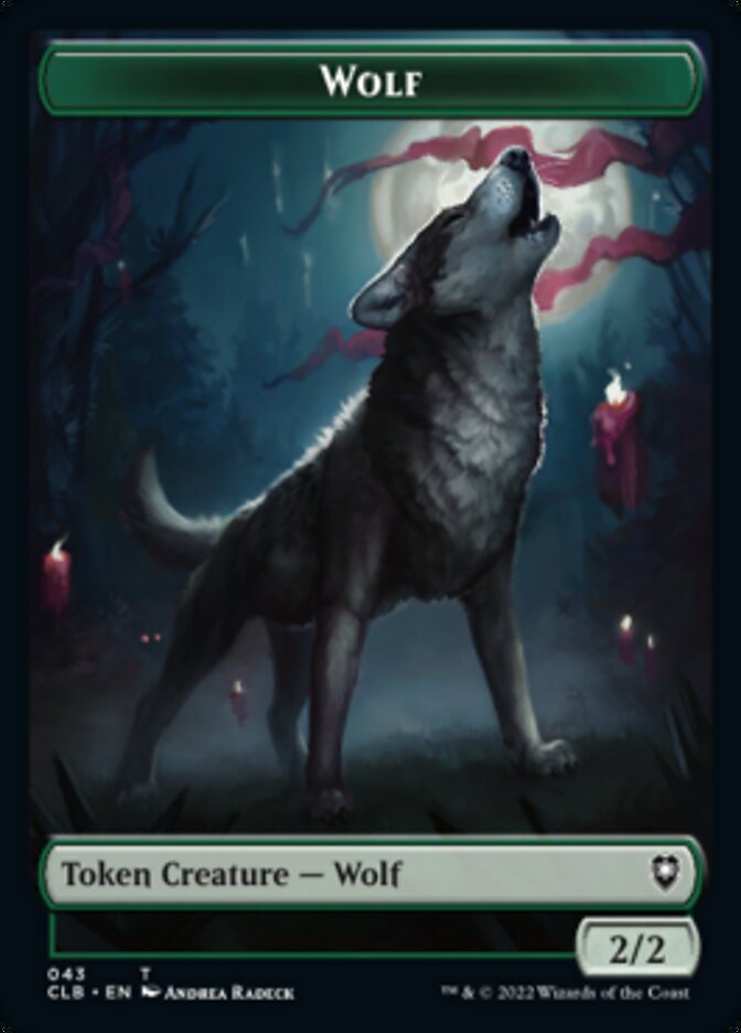 Wolf // Insect Double-Sided Token [Commander Legends: Battle for Baldur's Gate Tokens] MTG Single Magic: The Gathering | Red Claw Gaming