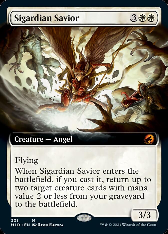 Sigardian Savior (Extended Art) [Innistrad: Midnight Hunt] MTG Single Magic: The Gathering | Red Claw Gaming