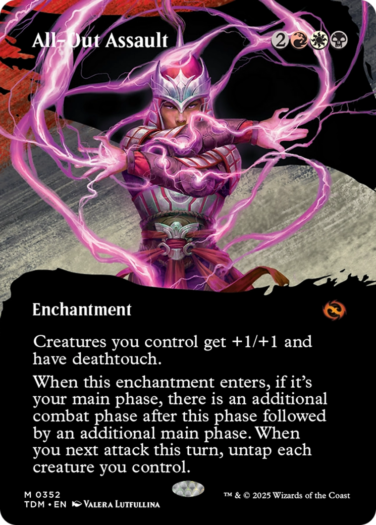 All-Out Assault (Borderless) [Tarkir: Dragonstorm] MTG Single Magic: The Gathering | Red Claw Gaming