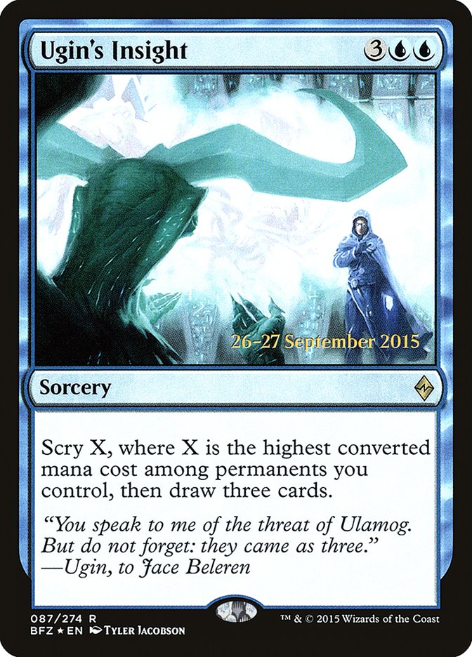 Ugin's Insight [Battle for Zendikar Prerelease Promos] MTG Single Magic: The Gathering | Red Claw Gaming