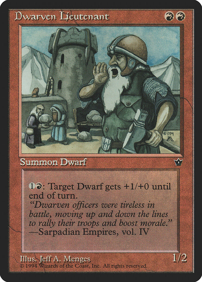 Dwarven Lieutenant [Fallen Empires] MTG Single Magic: The Gathering | Red Claw Gaming