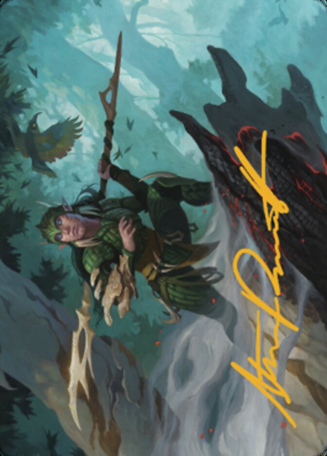 Gwenna, Eyes of Gaea Art Card (Gold-Stamped Signature) [The Brothers' War Art Series] MTG Single Magic: The Gathering | Red Claw Gaming