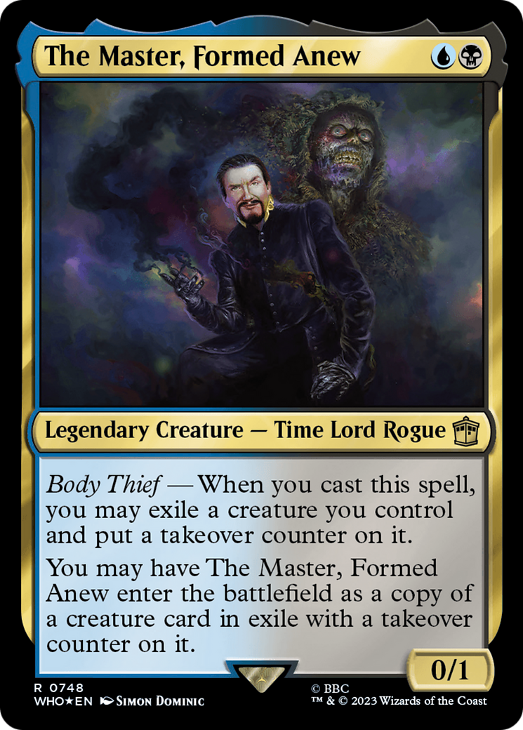 The Master, Formed Anew (Surge Foil) [Doctor Who] MTG Single Magic: The Gathering | Red Claw Gaming