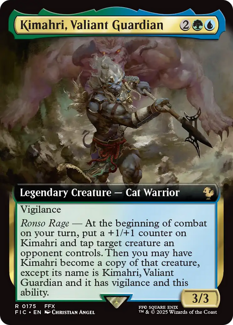 Kimahri, Valiant Guardian (Extended Art) [FINAL FANTASY Commander] MTG Single Magic: The Gathering | Red Claw Gaming