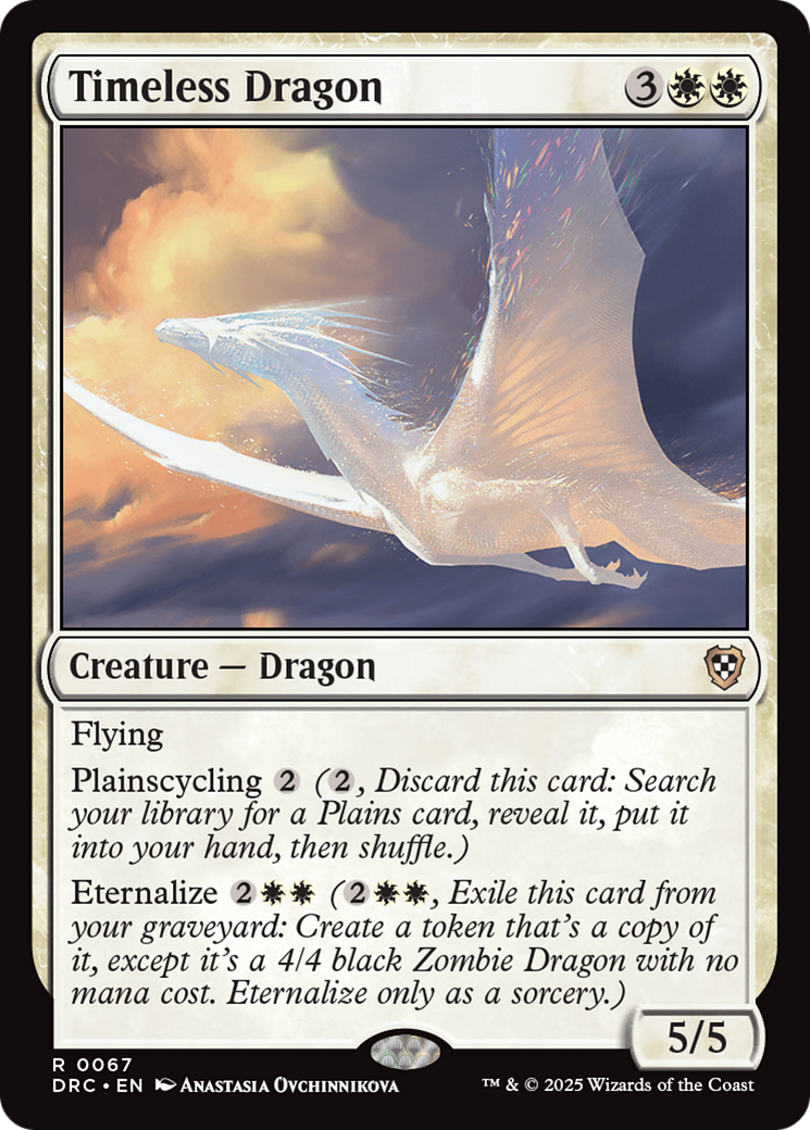 Timeless Dragon [Aetherdrift Commander] MTG Single Magic: The Gathering | Red Claw Gaming